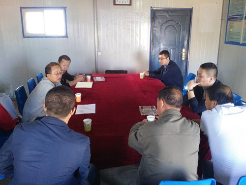 bcw8白菜网论坛神南矿业公司领导莅临矿建二公司现场指导工作