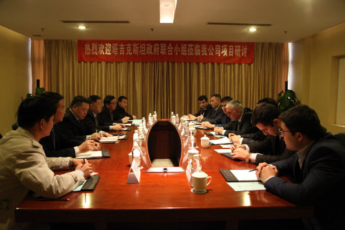 塔吉克斯坦政府联合小组拜访建设集团