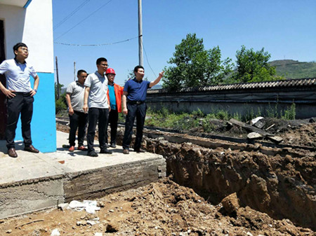 大佛寺矿领导莅临陕煤建设天工公司机电安装一部施工现场指导工作