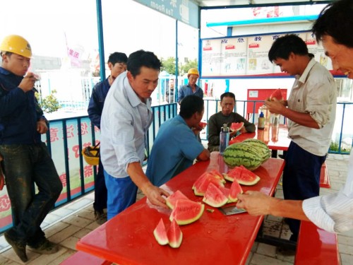 炎炎烈日下 浓浓关爱情