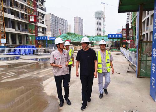 刘合理深入蓝山水岸住宅项目现场检查指导工作