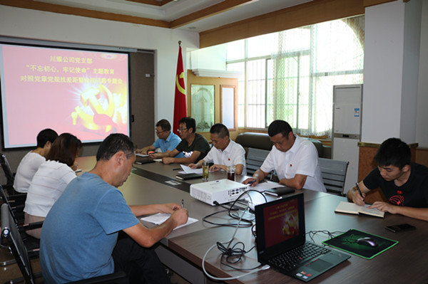 陕煤建设川耀公司召开对照党章党规找差距暨检视问题专题会