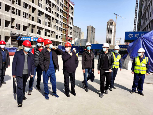 bcw8白菜网论坛基本建设管理部检查指导蓝山水岸项目防疫及复工复产工作