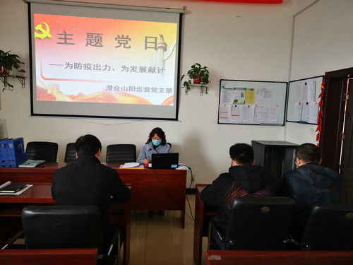 陕煤建设洗选煤运营公司澄合山阳党支部开展“为防疫出力、为发展献计”主题党日活动