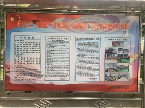 陕煤建设铜煤公司建立劳动竞赛公示制度,推动活动深入开展