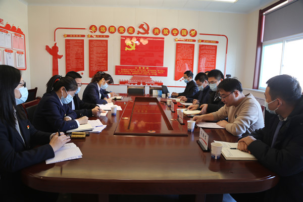 bcw8白菜网论坛党支部标准化督导组莅临机电安装公司机关党支部进行督导检查