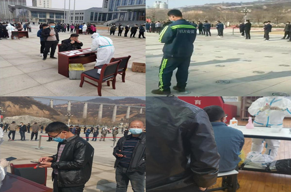 陕煤建设机电安装公司园子沟项目部战疫保“工”显担当