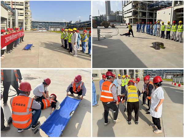 陕煤建设天工公司土建十七项目部:走进安全月里的触电事故应急演练