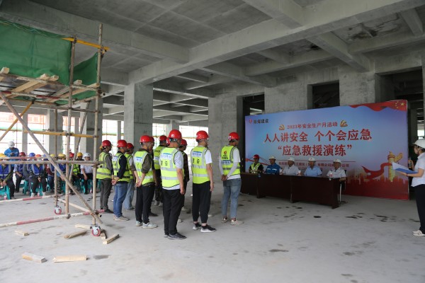 陕煤建设咸阳分公司组织开展高处坠落应急救援演练