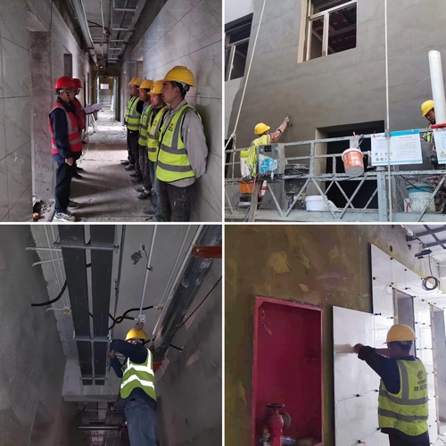 陕煤建设榆林市第二医院科研办公楼装修维修工程:坚守岗位不松懈 履职尽责保生产