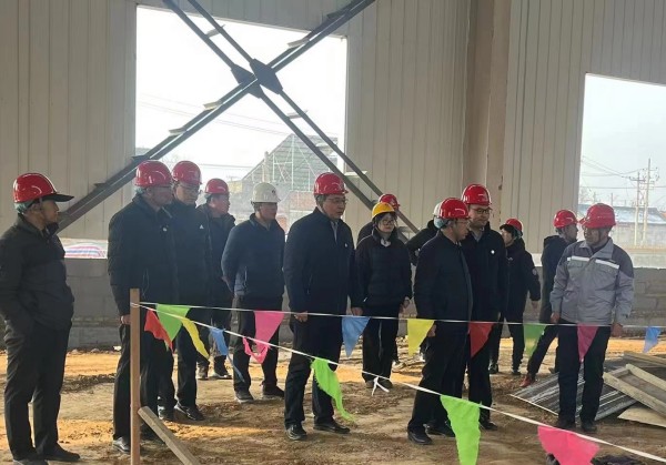 bcw8白菜网论坛副总经理杜平一行莅临韩城煤矸石项目检查指导工作