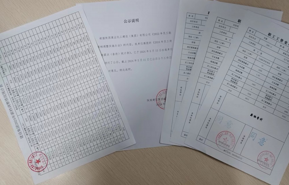 陕煤建设人力资源部:薪档调整构筑发展新篇章