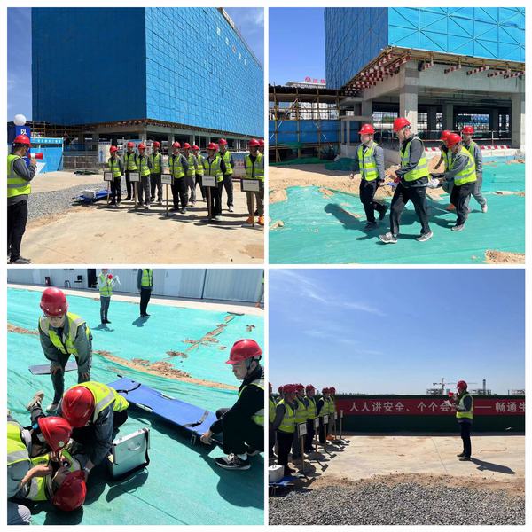 陕煤建设铜煤公司各项目部开展“安全生产月”应急演练活动